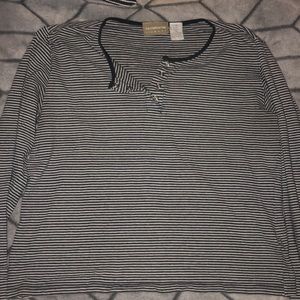 Long Sleeved Stripped Crop